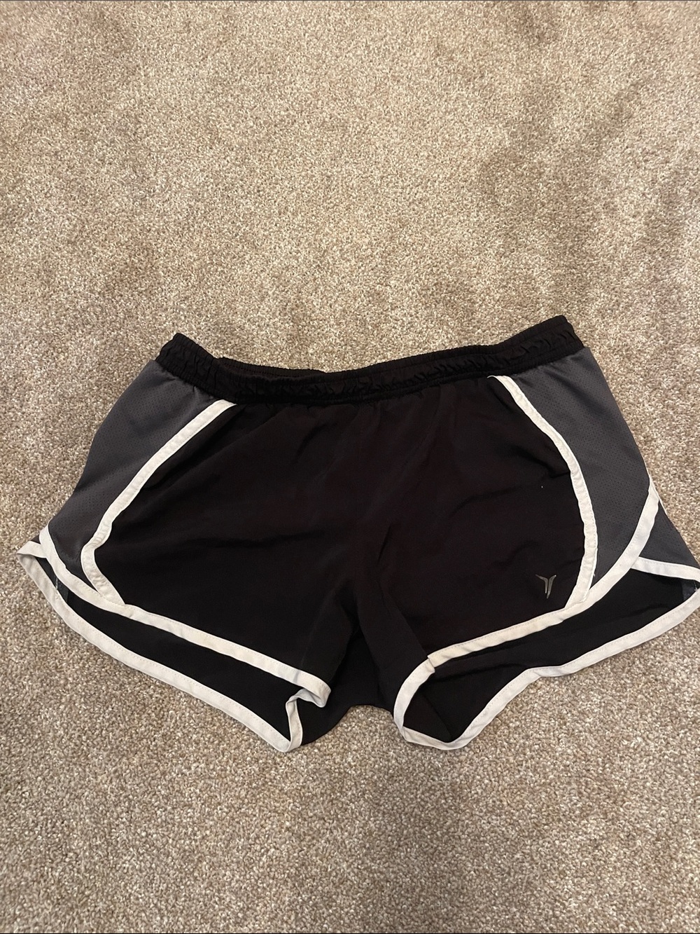 Old Navy Black Athletic Shorts with White Trim